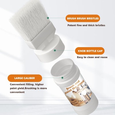 跨境热卖净味水性木器漆自带毛刷漆家具翻新木器门改色室内外通用图2