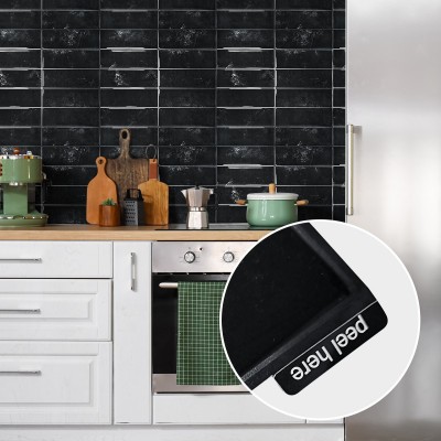 自粘瓷砖贴3D立体墙贴欧美澳日本跨境滴胶墙贴厨房浴室防水贴纸图3