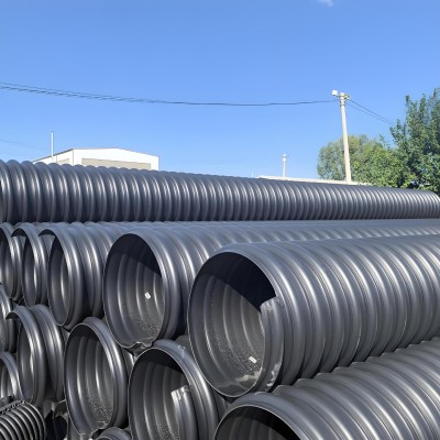 PE钢带管抗压强耐腐蚀PE排水管钢带增强螺旋波纹管生产厂家图3