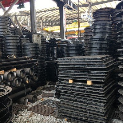 厂家现货球墨铸铁井盖 圆形球墨井盖 市政道路用铸铁排水沟盖板图4