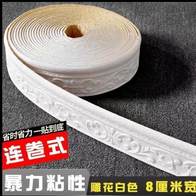 装饰自粘腰线踢脚线封边条门框包边背景墙贴顶角线吊顶窗框图2