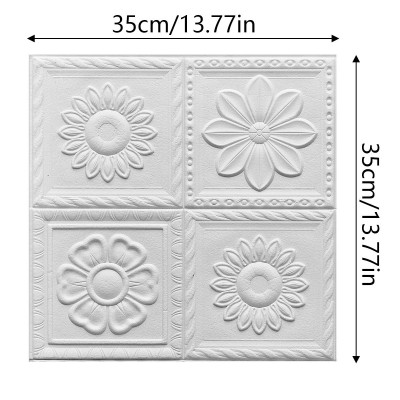 3D立体墙贴纸墙纸自粘欧式花贴纸防水防潮客厅家用商铺背景墙装饰图2