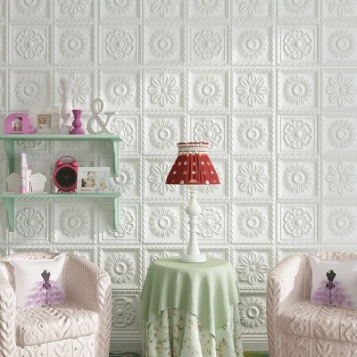 3D立体墙贴纸墙纸自粘欧式花贴纸防水防潮客厅家用商铺背景墙装饰