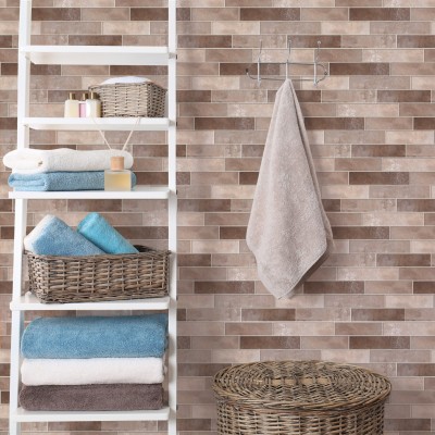 外贸爆款厂家批发新款仿真瓷砖墙贴卧室可移除15*30CM墙贴9片装图3