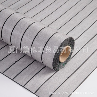 跨境多尺寸代发wallpaper格栅墙贴壁纸防水自粘翻新贴纸北欧加厚