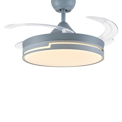 餐厅led吊灯隐形风扇灯客厅现代简约北欧饭厅餐桌家用轻奢吊扇灯图5