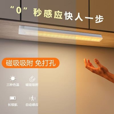人体感应衣柜鞋柜酒柜灯条LED灯板磁吸全屋玄关三色调节灯灯带