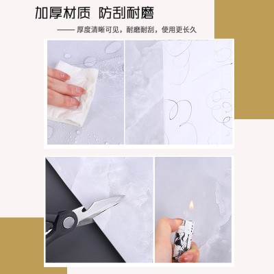 仿瓷砖浴室墙贴纸卫生间遮丑装饰防水防潮厨房防油自粘大理石墙纸图3