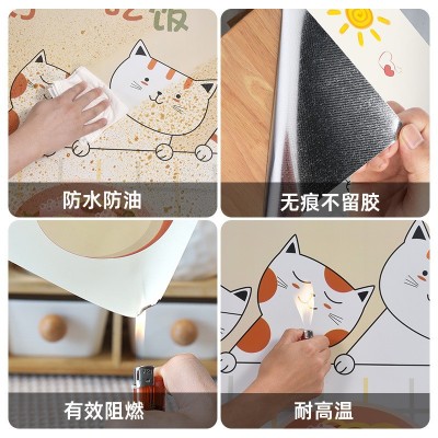 厨房防油贴纸灶台自粘墙纸防水防潮防火耐高温油烟机墙贴装饰墙面图3