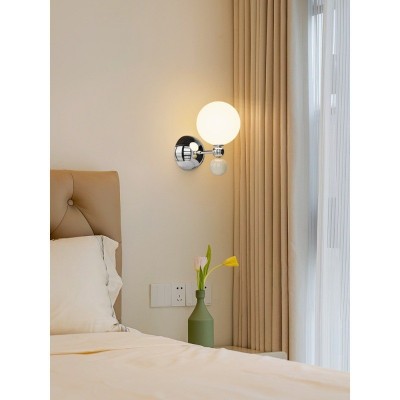 主卧室床头壁灯南瓜法式中古奶油风包豪斯客厅背景墙书房间氛围灯图3