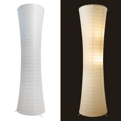 白色长条灯现代欧式简约纸落地灯北欧 宣纸复古客厅卧室书房床头图2