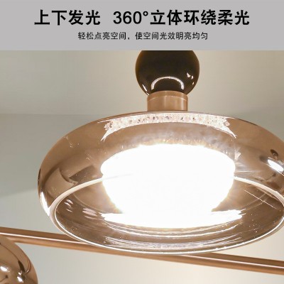 客厅吊灯2025年新款意式高级玻璃创意个性餐桌吊灯中山灯具全屋套图5