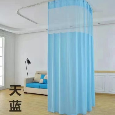 不透美容院隔断帘医院专用隔帘UL型拉帘医用帘窗帘房间卧室养生馆