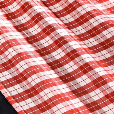 欧式时尚简约窗帘跨境电商北欧简约格子布织带款窗帘 (二片窗帘）图4