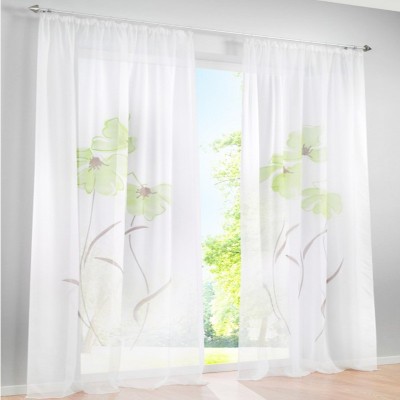 厂家销售垂直喷花窗帘 现代简约卧室客厅涤纱垂直帘图4