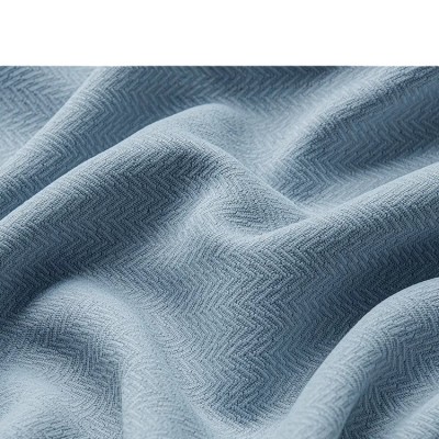 新款菠萝棉高级感简约卧室高遮光窗帘2024挂钩打孔客厅飘窗性价比图4