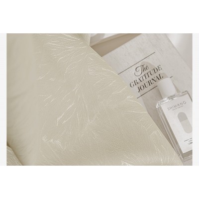 新款素色提花高精密窗帘轻奢现代简约高端大气卧室全遮光奶油风图4