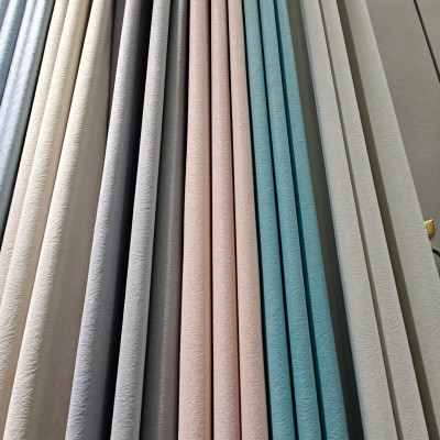 2024新款白丝高精密素色窗帘公寓出租房柯桥厂家批发工程布跑量款图2