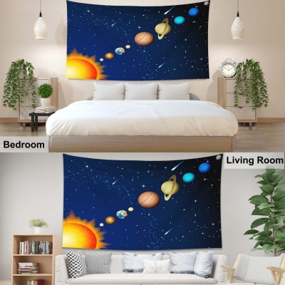 银河外太空太阳能系统壁挂挂毯男孩女孩卧室客厅宿舍装饰厂家直销图2