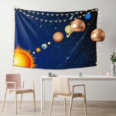 银河外太空太阳能系统壁挂挂毯男孩女孩卧室客厅宿舍装饰厂家直销图3