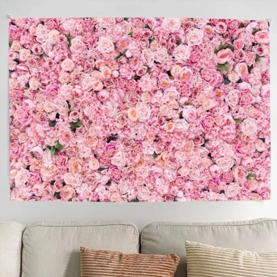 浅红玫瑰艺术唯美花挂毯壁挂房间装饰宿舍卧室家居装饰亚马逊专供图5