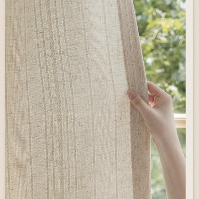 新款棉麻窗帘客厅卧室阳台书房飘窗透光不透人窗纱厚纱帘成品扶苏