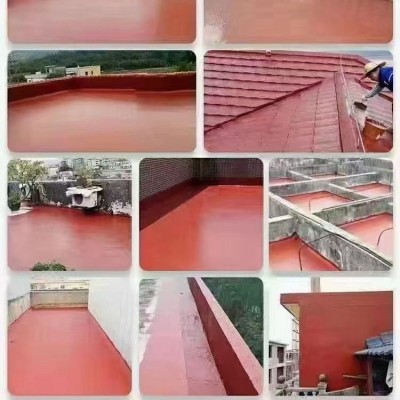 红橡胶天面防水涂料 外露型高弹抗裂耐高温暴晒抗寒图3