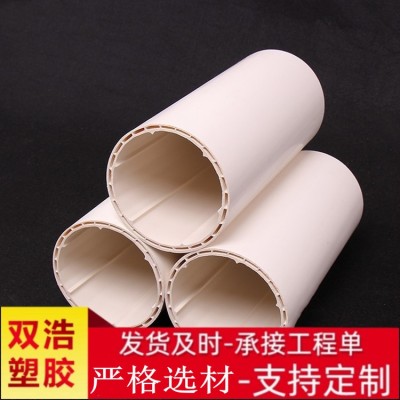 pvc内螺旋静音管PVC消音管排水管dn110UPVC中空螺旋消音管厂家图3