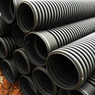 现货HDPE双壁波纹管PE聚乙烯双壁波纹管大口径排污管波纹管图5