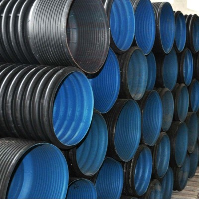 现货HDPE双壁波纹管PE聚乙烯双壁波纹管大口径排污管波纹管图4