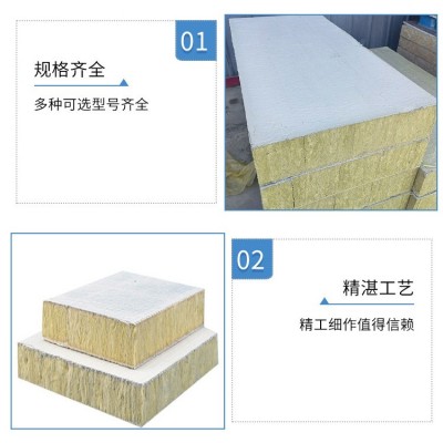 岩棉复合板双面外墙用100mm岩棉保温板阻燃防火高密度隔热岩棉板图3