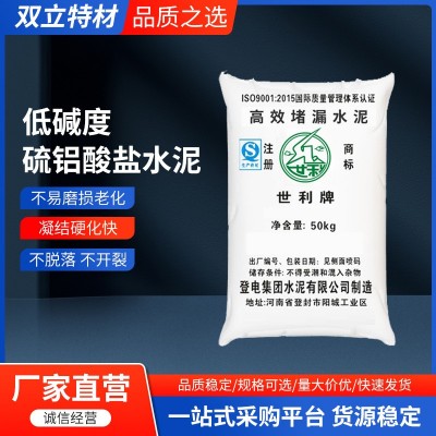 世利双快水泥堵漏剂 高效防水堵漏水泥 原料硫铝酸盐自流 平水泥