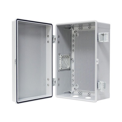 户外电表控制箱通风带散热孔塑料配电箱防雨监控接线箱防水配电箱图5