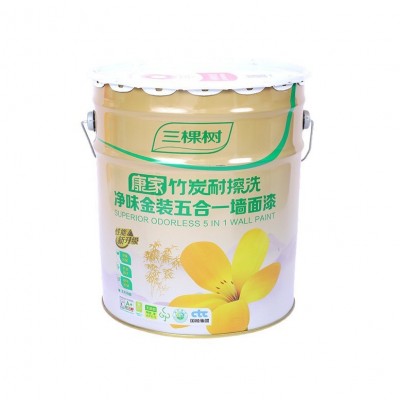 三棵树五合一墙面漆净味防霉涂料耐擦洗抗污性 白色乳胶 漆批发图5