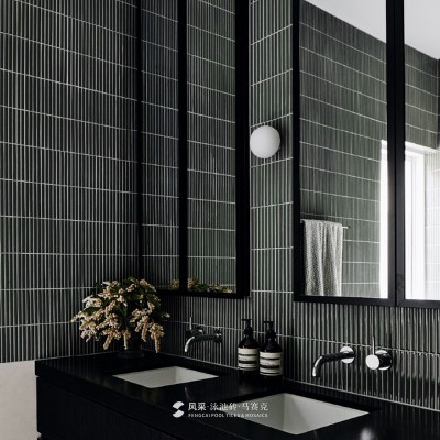 22.5*145月牙面窑变条形砖 长条形马赛克瓷砖 厨卫墙面装饰锦砖图3