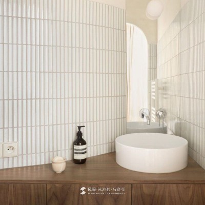 22.5*145月牙面窑变条形砖 长条形马赛克瓷砖 厨卫墙面装饰锦砖图4