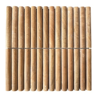 天然石材马赛克凹凸长条背景墙玄关大堂酒店包柱砖墙砖防火耐高温图5