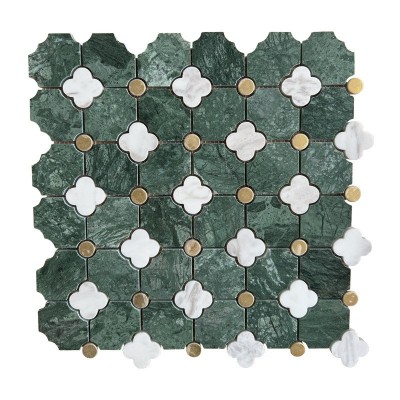 天然石材马赛克大理石厨房阳台浴室地砖不锈钢背景墙贴ins风装饰图4