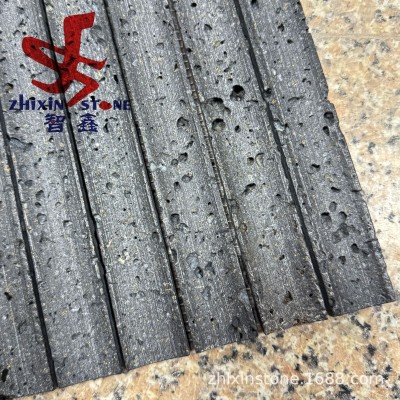 天然长条凹面石材马赛克瓷砖民宿酒吧咖啡吧台30X298新品火山岩图3