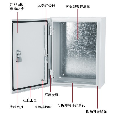 厂家现货防水防尘IP65AE型配电箱控制箱室内强电箱电表图2