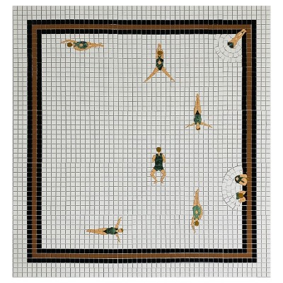 定制家装小众艺术马赛克背景墙瓷砖 民宿酒店泳池砖拼图设计简约图3