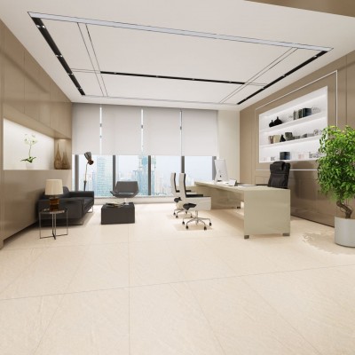 复古风无洞洞石瓷砖客厅酒店商场600×1200地砖仿天然石材地砖图3