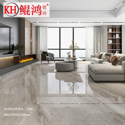 简同款大理石希腊灰750x1500客厅地板砖别墅大平层900x1800岩板图2