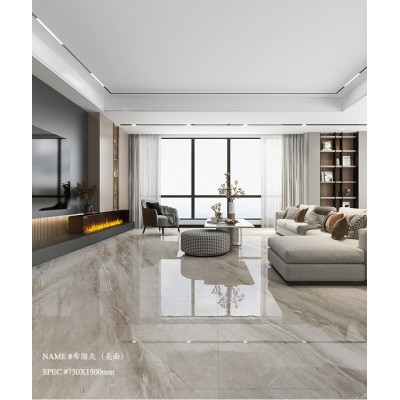 简同款大理石希腊灰750x1500客厅地板砖别墅大平层900x1800岩板图5