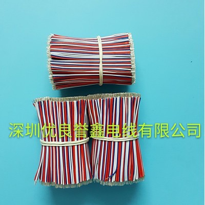 7/0.8红黑并线2P/3P/4PPVC连接线80mm两端剥皮开叉上锡2mm电子线图2