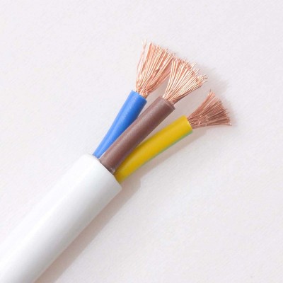 国标三芯电源线纯铜RVV白色电缆线护套线家用1.5 2.5 平方电线电缆图2