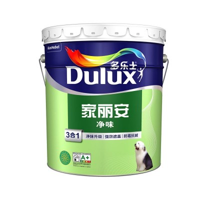 多乐士漆家丽安净味3合一 室内墙面漆翻新油漆涂料家用白色乳胶漆图5