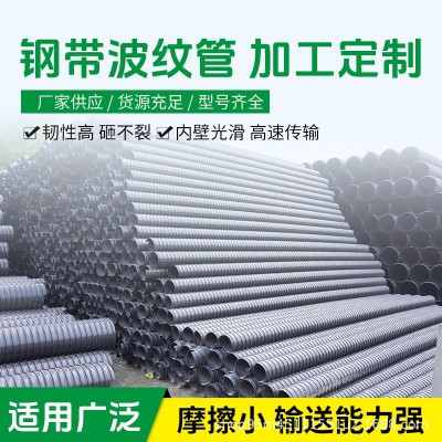 厂家现货PE钢带增强螺旋波纹管排污管排水管市政走水管网PE管图4