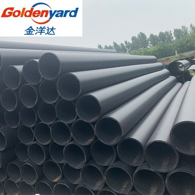 双平壁钢塑复合缠绕管市政埋地塑钢排水管排污管HDPE中空壁缠绕管图4