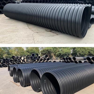 hdpe平口钢带增强螺旋波纹管1200mm大口径塑料管聚乙烯PE雨污水管图4
